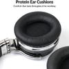 NONCHI E7 Wireless Over Ear Headphones, Active Noise Cancelling, Bluetooth 5.0, 30 Hours Playtime, White view 4