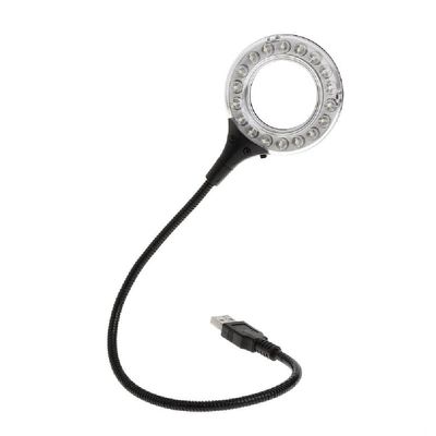 Ring LED Light USB Table Desk 5V Bright Bulb Flexible Gooseneck Adjustable