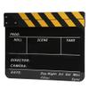 Movie Film Clap Board, Acrylic 30x25cm Movie Clappers Board, Scene Slate Board for TV Video Movie Photo Props Excellent Decoration (Yellow Strip Blackboard (PAV1YBE)) view 1