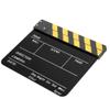 Movie Film Clap Board, Acrylic 30x25cm Movie Clappers Board, Scene Slate Board for TV Video Movie Photo Props Excellent Decoration (Yellow Strip Blackboard (PAV1YBE)) view 2