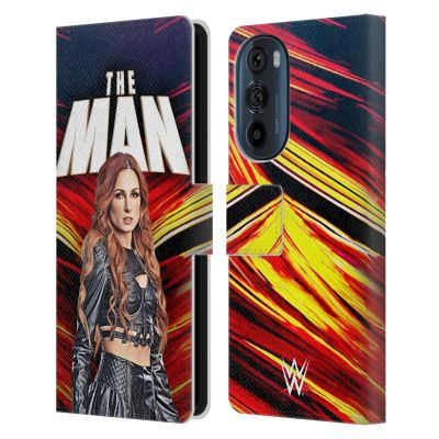 Head Case Designs Officially Licensed WWE The Man Becky Lynch Leather Book Wallet Case Cover Compatible with Motorola Edge 30