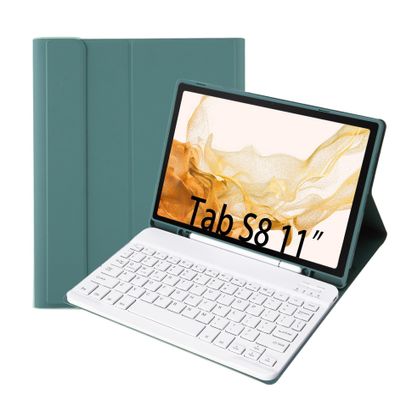 Aidashine Keyboard Case for Samsung Tab S8/Tab S7 11 inch (SM-X700/X706/T870/T875/T878), Slim Leather Folio Stand Cover, Wireless Detachable Keyboard with S Pen Holder,5