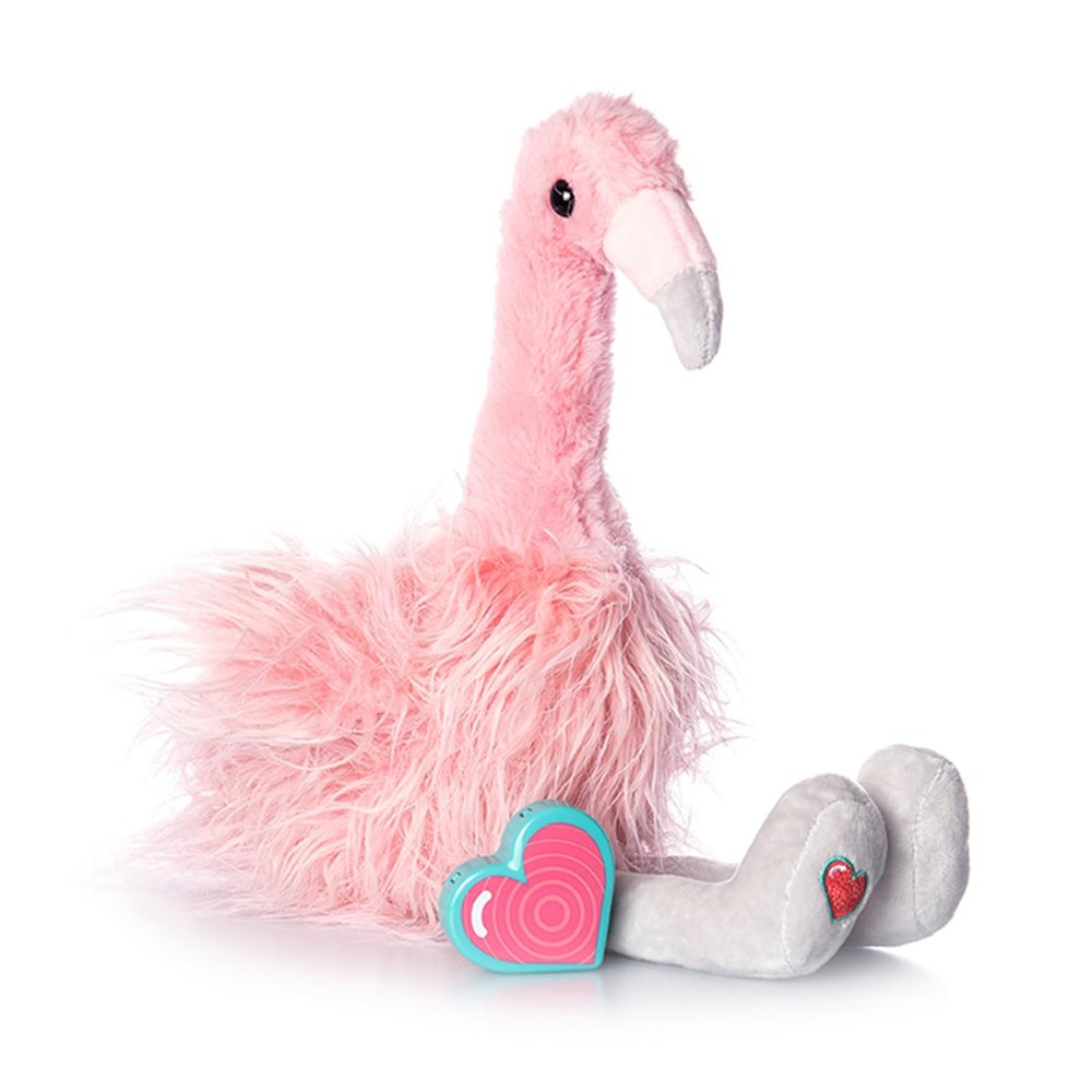 My Baby's Heartbeat Bear 20 Second Re-Recordable Voice Recorder Flamingo