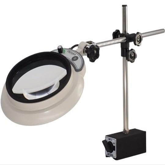 Otoka Optical Magnifier MGL-MS-3XAR LED Magnifying Illumination Mirror MAGNALIGHT Series Magnetic Stand Type