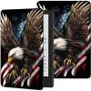 Case for Amazon Kindle 10th Generation 2019 Released PU Leather Slim Folio Lightweight Cover with Smart Auto Wake/Sleep Protective Case for 6" Kindle 10th Gen 2019 eReader,American Flag Eagle view 1