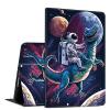 Case for Amazon Kindle 10th Generation 2019 Released PU Leather Slim Folio Lightweight Cover with Smart Auto Wake/Sleep Protective Case for 6" Kindle 10th Gen 2019 eReader,Dinosaur Space-Man view 1