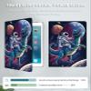 Case for Amazon Kindle 10th Generation 2019 Released PU Leather Slim Folio Lightweight Cover with Smart Auto Wake/Sleep Protective Case for 6" Kindle 10th Gen 2019 eReader,Dinosaur Space-Man view 3