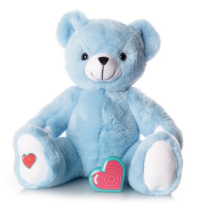 My Babys Heartbeat Bear, 20 Second Re-Recordable Digital Voice Recorder Plush Keepsake for Babys Heartbeat Memory, Pregnancy Keepsake (Not a Medical Device), Blue