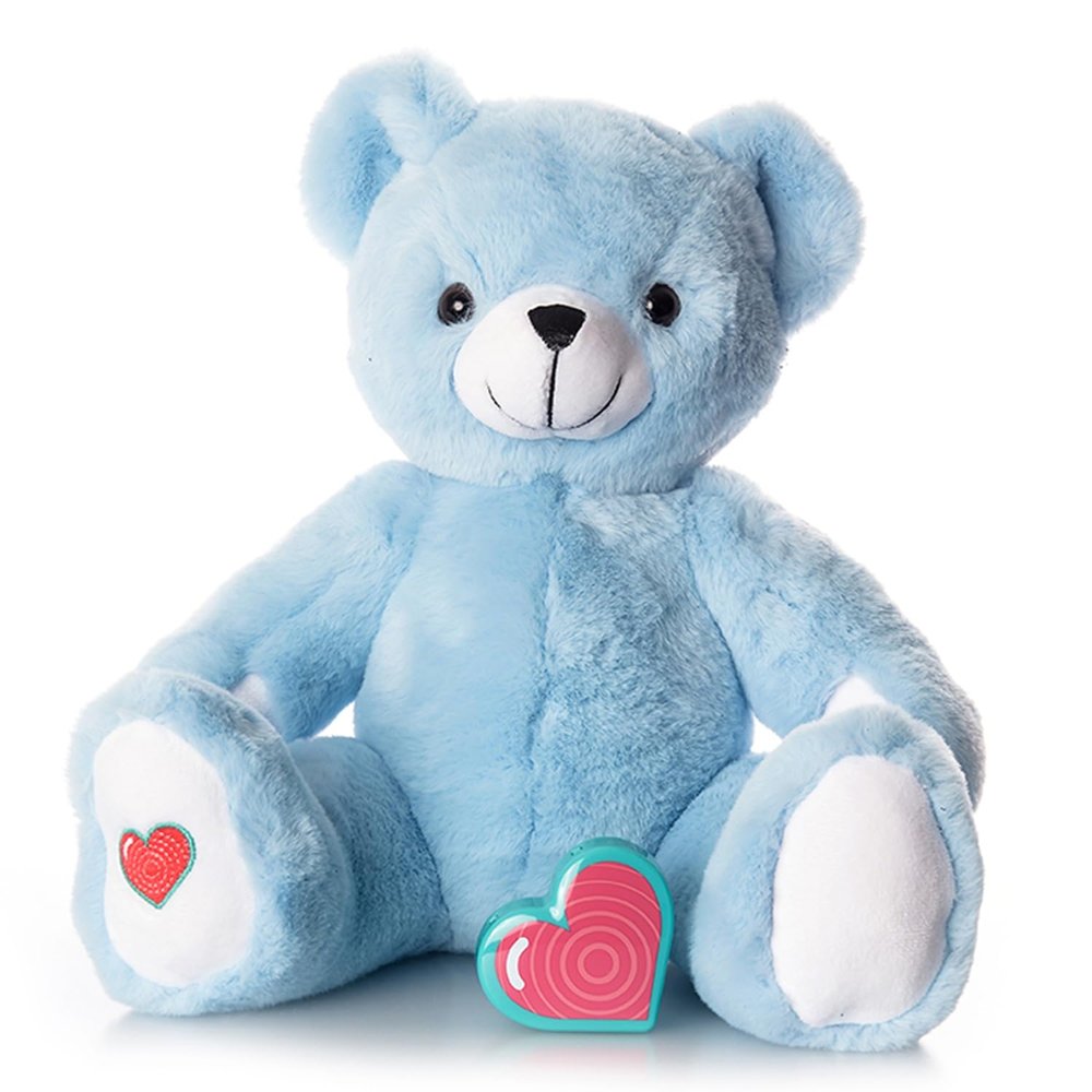 My Babys Heartbeat Bear, 20 Second Re-Recordable Digital Voice Recorder Plush Keepsake for Babys Heartbeat Memory, Pregnancy Keepsake (Not a Medical Device), Blue