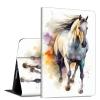 GFRGTFHYT Case for 6" Kindle (11th Generation, 2024/2022 Release) Slim PU Leather Adjustable Multi-Angle Smart Shell Cover with Auto Wake/Sleep for Kindle 2024/2022 11th Gen e-Reader,Watercolor Horse view 3