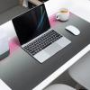 Oversized Gaming Mouse Pad, Pink Grey Stripe Gradient Desk Mat for Home Office Extended XXL Computer Mouse Pad with Non-Slip Backing for Laptop Desktop Keyboard,35x15 inch view 3