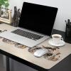 Oversized Gaming Mouse Pad,Fall Thanksgiving Pumpkin Rustic Floral Botanical Leaves Linen Desk Mat for Home Office Non-Slip Extended XXL Computer Mouse Pad for Laptop Desktop Keyboard,35x15 inch view 2