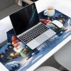 Oversized Gaming Mouse Pad, Red Cap Gnome Snow House Forest Christmas Desk Mat for Home Office Extended XXL Computer Mouse Pad with Non-Slip Backing for Laptop Desktop Keyboard,35x15 inch view 3