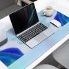 Oversized Gaming Mouse Pad, Blue White Ombre Teal Turquoise Gradient Desk Mat for Home Office Extended XXL Computer Mouse Pad with Non-Slip Backing for Laptop Desktop Keyboard,35x15 inch view 3