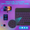 DTTO Bluetooth Keyboard, Wireless Rechargeable Keyboard and Premium PU Leather Folio Stand Cover with Hand Strap for iPad Pro 11 Inch 4th/3rd/2nd/1st Generation 2022/2021/2020/2018, Black view 4