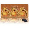 Oversized Gaming Mouse Pad, Thanksgiving Fall Pumpkin Sunflowers Bird Desk Mat for Home Office Extended XXL Computer Mouse Pad with Non-Slip Backing for Laptop Desktop Keyboard,35x15 inch view 1