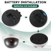 8 Pack Fake Security Cameras, Dummy CCTV Dome with Flashing Red LED,White view 3