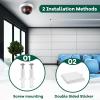 8 Pack Fake Security Cameras, Dummy CCTV Dome with Flashing Red LED,White view 4