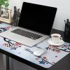 Oversized Gaming Mouse Pad,4th of July USA Flag Patriot Gnome Tree Balloon Aqua Blue Desk Mat for Home Office Non-Slip Extended XXL Computer Mouse Pad for Laptop Desktop Keyboard,35x15 inch view 2
