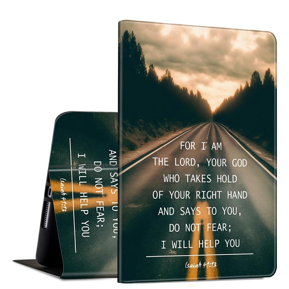 Case for 6" Kindle (11th Generation, 2024/2022 Release) Slim PU Leather Adjustable Multi-Angle Smart Shell Cover with Auto Wake/Sleep for Kindle 2024/2022 11th Gen e-Reader,Quotes Bible Isaiah 41-13