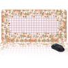 Oversized Gaming Mouse Pad, Thanksgiving Pink Pumpkin Fall Sunflower Pink Plaid Desk Mat for Home Office Extended XXL Computer Mouse Pad with Non-Slip Backing for Laptop Desktop Keyboard,35x15 inch view 1