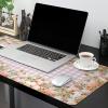 Oversized Gaming Mouse Pad, Thanksgiving Pink Pumpkin Fall Sunflower Pink Plaid Desk Mat for Home Office Extended XXL Computer Mouse Pad with Non-Slip Backing for Laptop Desktop Keyboard,35x15 inch view 2
