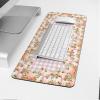 Oversized Gaming Mouse Pad, Thanksgiving Pink Pumpkin Fall Sunflower Pink Plaid Desk Mat for Home Office Extended XXL Computer Mouse Pad with Non-Slip Backing for Laptop Desktop Keyboard,35x15 inch view 4