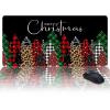 Oversized Gaming Mouse Pad, Merry Christmas Green and Red Plaid Buffalo Tree Black Desk Mat for Home Office Extended XXL Computer Mouse Pad with Non-Slip Backing for Laptop Desktop Keyboard,35x15 inch view 1