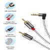 CableCreation 3.5mm to RCA Cable, Angle 3.5mm Male to 2RCA Male Auxiliary Stereo Audio Y Splitter Gold-Plated for Smartphones, MP3, Tablets, Speakers,Home Theater,HDTV,6FT/1.8M-2PACK view 4
