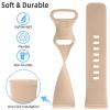 Getino Compatible with Fitbit Sense 2/ Sense Bands/Versa 4/ Versa 3 Bands Women Men, Soft Sport Accessories, Band for Fitbit Sense/Sense 2/ Versa 4/ Versa 3 Watch, Large Milke/Violet/Pinelv/Apricot view 4