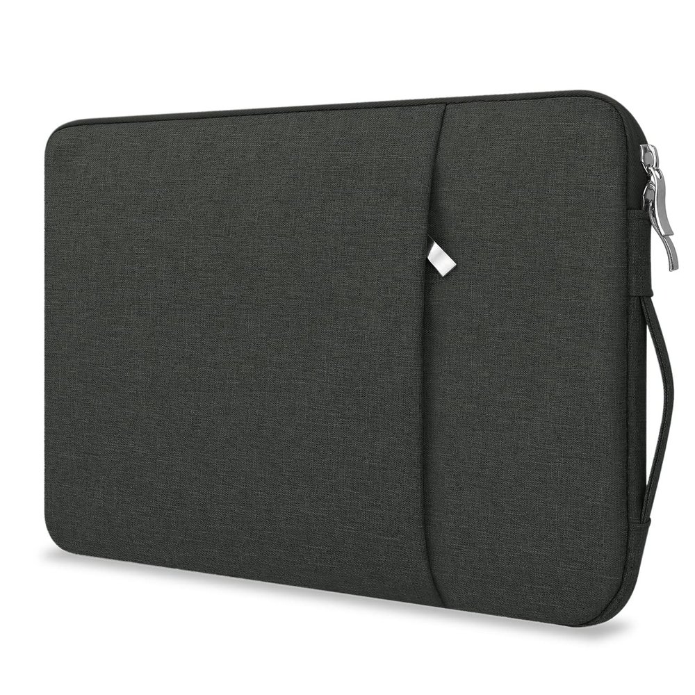 13-Inch Laptop Sleeve Case for 2026 MacBook Neo 13 Inch with A18 Pro Chip (A3404) & MacBook Air 13.6" with Separate Zippered Pocket and Sturdy Fabric Handle Carrying Canvas Bag Accessories (Black)