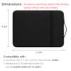 13-Inch Laptop Sleeve Case for 2026 MacBook Neo 13 Inch with A18 Pro Chip (A3404) & MacBook Air 13.6" with Separate Zippered Pocket and Sturdy Fabric Handle Carrying Canvas Bag Accessories (Black) view 3