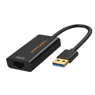 CableCreation USB to Ethernet Adapter, USB 3.0 to 10/100/1000 Gigabit Wired LAN Network Adapter Compatible with Nintendo Switch, Windows, MacBook, macOS, Mac Pro Mini, Laptop, PC-10PACK