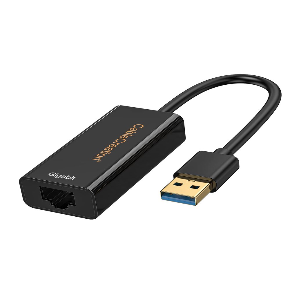 CableCreation USB to Ethernet Adapter, USB 3.0 to 10/100/1000 Gigabit Wired LAN Network Adapter Compatible with Nintendo Switch, Windows, MacBook, macOS, Mac Pro Mini, Laptop, PC-10PACK