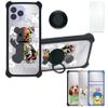 Aroepurt Case Compatible with CUBOT P80 Phone Case Cover [with Tempered Glass Screen Protector][Hard PC + Soft Silicone][Ring Support] [Silver Reflect Light] DYH-CGZ view 1
