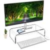 AMT 16 Inch Acrylic Laptop Monitor Stand, Computer Riser with Cat Keyboard Protector, Space-Saving Design, Extra Storage, Clear Shelf - Ideal for Monitors, Laptops, Printers, Desktop Decor view 1