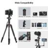 Bundle: SmallRig 71" Camera Tripod with Tripod Fluid Head Pan Tilt Head view 4