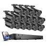 ANNKE 32CH Security Camera System, 32 Channels H.265 Pro+ 3K Lite DVR, 16PCS 1080P CCTV IP66 Weatherproof Bullet Cameras, AI Human/Vehicle Detection for Home Business Surveillance, 4TB HDD Included view 1