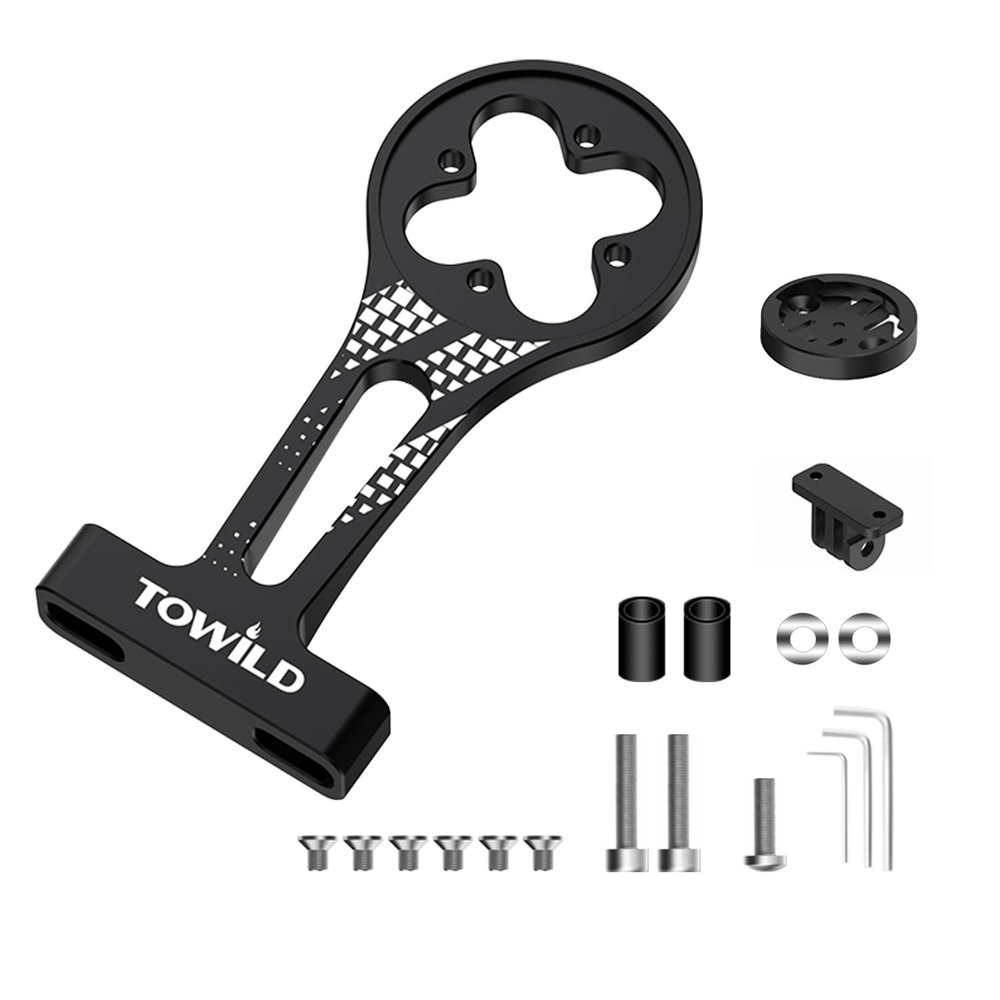 towild AS80 Bike Computer Mount for Road Bike Aero Integrated Handlebar Out Front Mount Aluminium Alloy Compatible with Garmin Bike Computer,GoPro Action Camera Bike Light