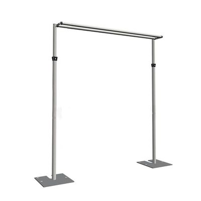ESRADA Stage Background Frame Wedding Curtain Bracket Aluminum Tube Retractable Extension Tube Exhibition Curtain b 3.6x3.6m