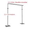 ESRADA Stage Background Frame Wedding Curtain Bracket Aluminum Tube Retractable Extension Tube Exhibition Curtain b 3.6x3.6m view 2