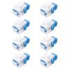 Duogalia 8 Pack LC/UPC Fiber Optic Coupler Keystone Jack Modular for Patch Panels and Wall Plates Fiber Optic Cable Adapter LC Duplex Singlemode view 1