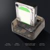 USB 3.0 to SATA IDE Bay Docking Station for 2.5 or 3.5in HDD SSD, Support 20TB, Hot Swap, Offline Clone, Tool Installation (US Plug) view 3