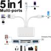 [Apple MFi Certified] 5-in-1 iPhone Memory Card Reader, USB OTG Adapter & SD/TF Card Camera Viewer for iPhone/iPad/PC/Android/Camera/USB C & A Devices, Supports SD/Micro SD/SDHC/SDXC/MMC Plug and Play view 3