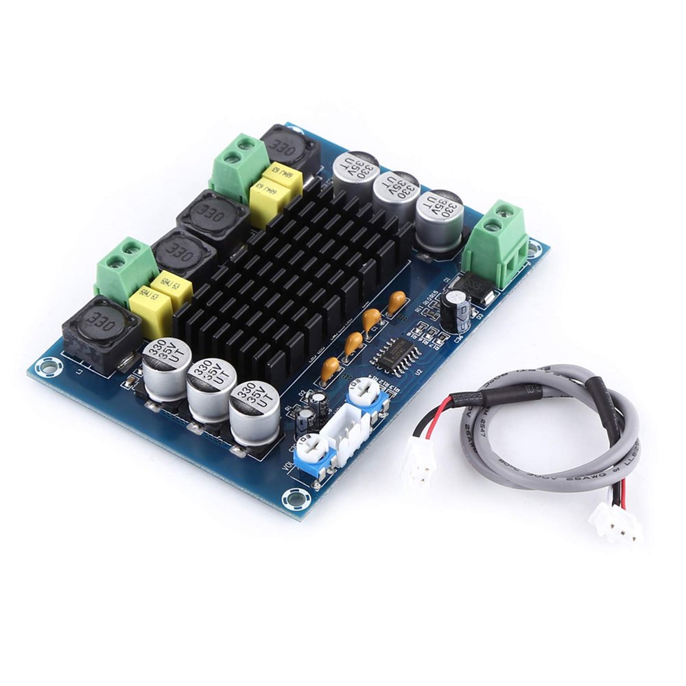 Amplifier Board, DC12-26V High Power 2x120W Dual Channel Stereo Digital Audio Power Amplifier for Car Vehicle Computer Speaker DIY Home System