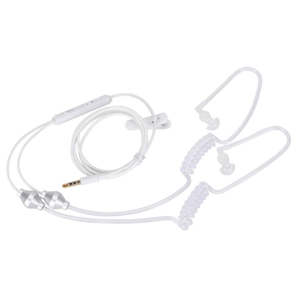 3.5mm Mobile Phone Earphone, Double Spiral Earphone for Mobile Phones, Anti Radiation Air Acoustic Tube Earphone with Sound