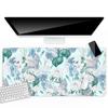 BABACO The Original and Officially Licensed Large Desk mat with Flowers 065 Blue Design, Non-Slip, 80 x 40 cm view 1
