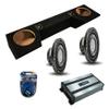 American Sound Connection Dual 10 inch Sub Box Compatible with Dodge Ram Quad Cab Truck 2019-2025 Bundle with HA-F104 Subwoofer, HA-A800.1 800W RMS Amp, and Install Kit view 1