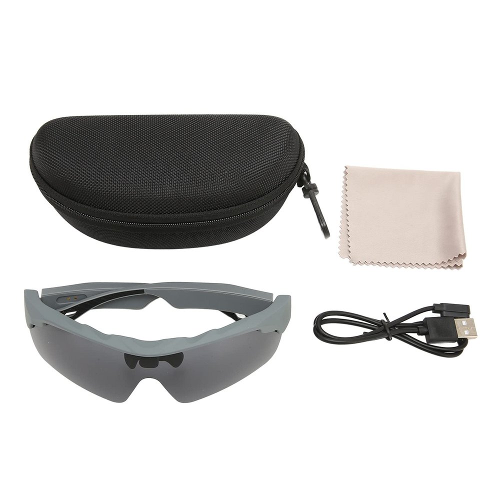 Zopsc Audio Sunglasses, Open Ear Headphones Music Polarized Sunglasses Voice Controlled and Comfortable Wearable for Riding, for Drive and for Running
