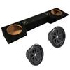 American Sound Connection Dual 10 inch Sub Box Compatible with Dodge Ram Quad Cab Truck 2019-2025 Bundle with 43C104 Subwoofer view 1